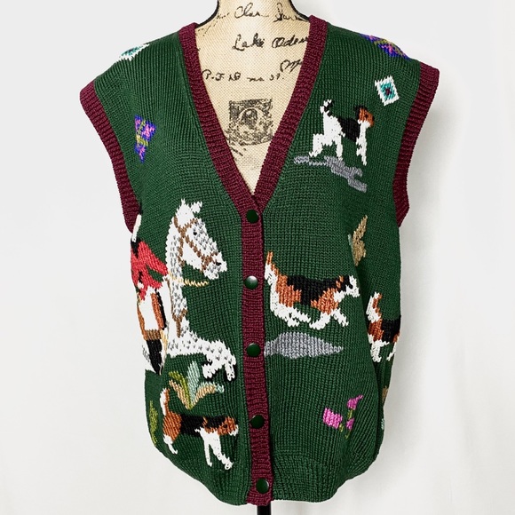 berek Sweaters Berek Knit Equestrian Horse Jockey Vest Sweater Poshmark